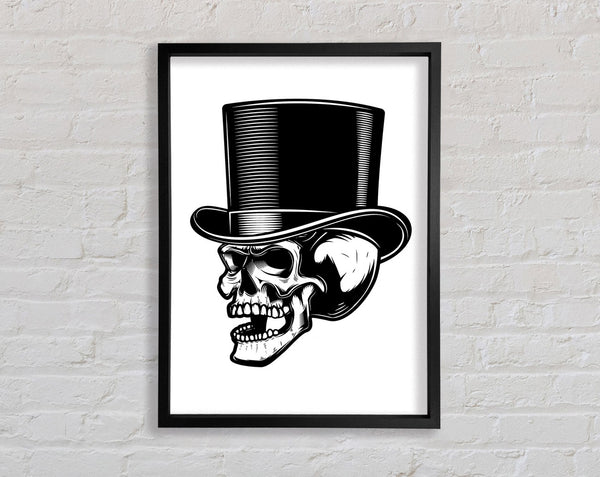 Top Hat Skull Framed Print