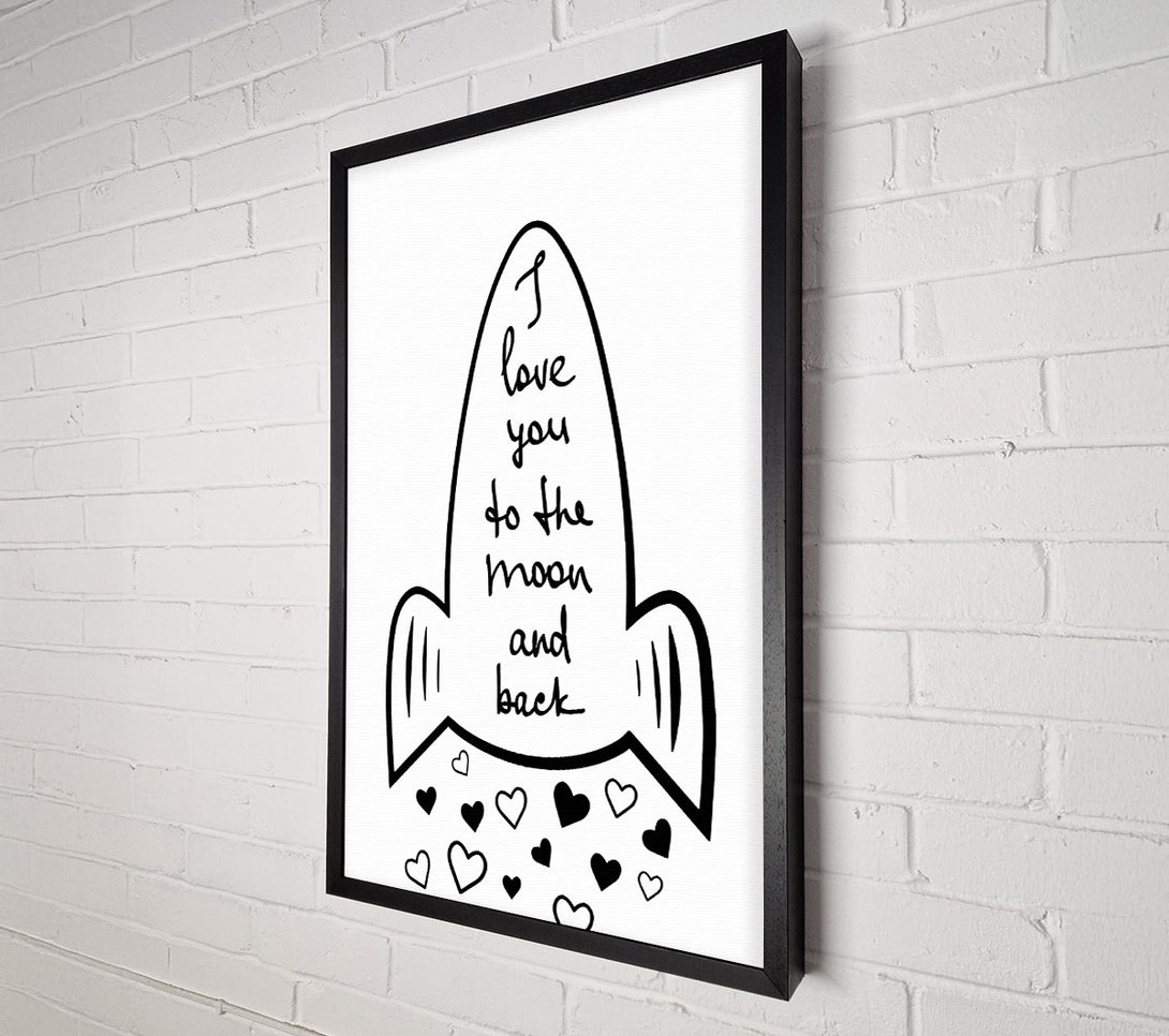  A Canvas Print of Angel Rocket I Love You Canvas Print