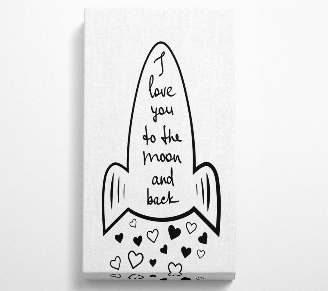  A Canvas Print of Angel Rocket I Love You Canvas Print