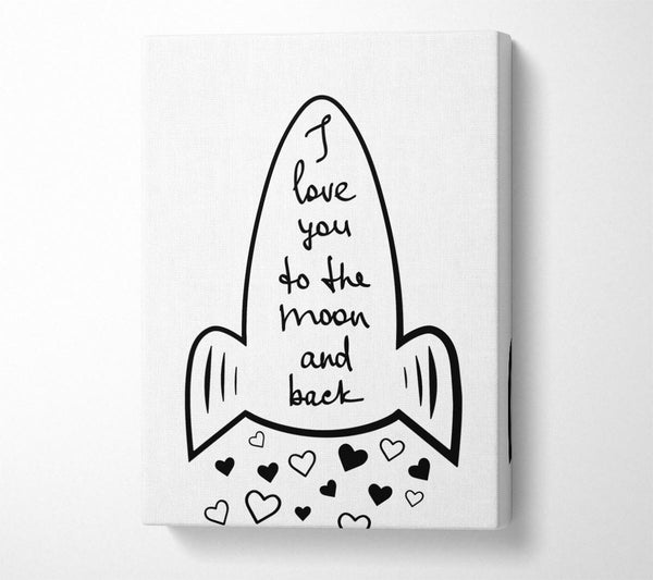  A Canvas Print of Angel Rocket I Love You Canvas Print