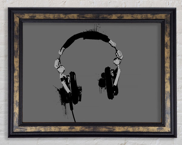 Funky Headphones Framed Print