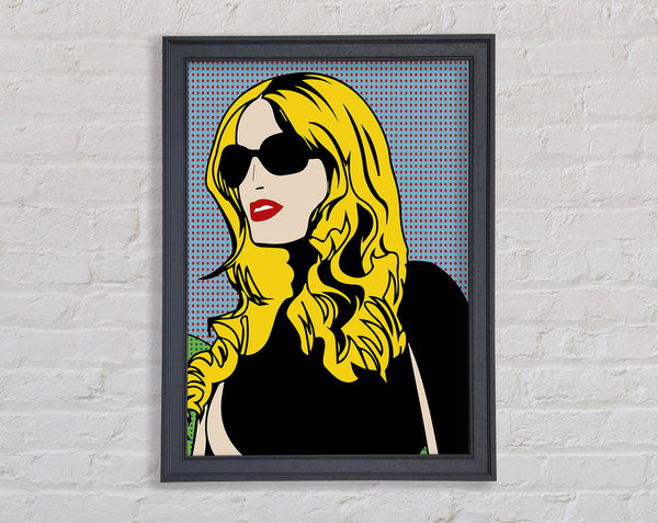 Cartoon Woman Framed Print