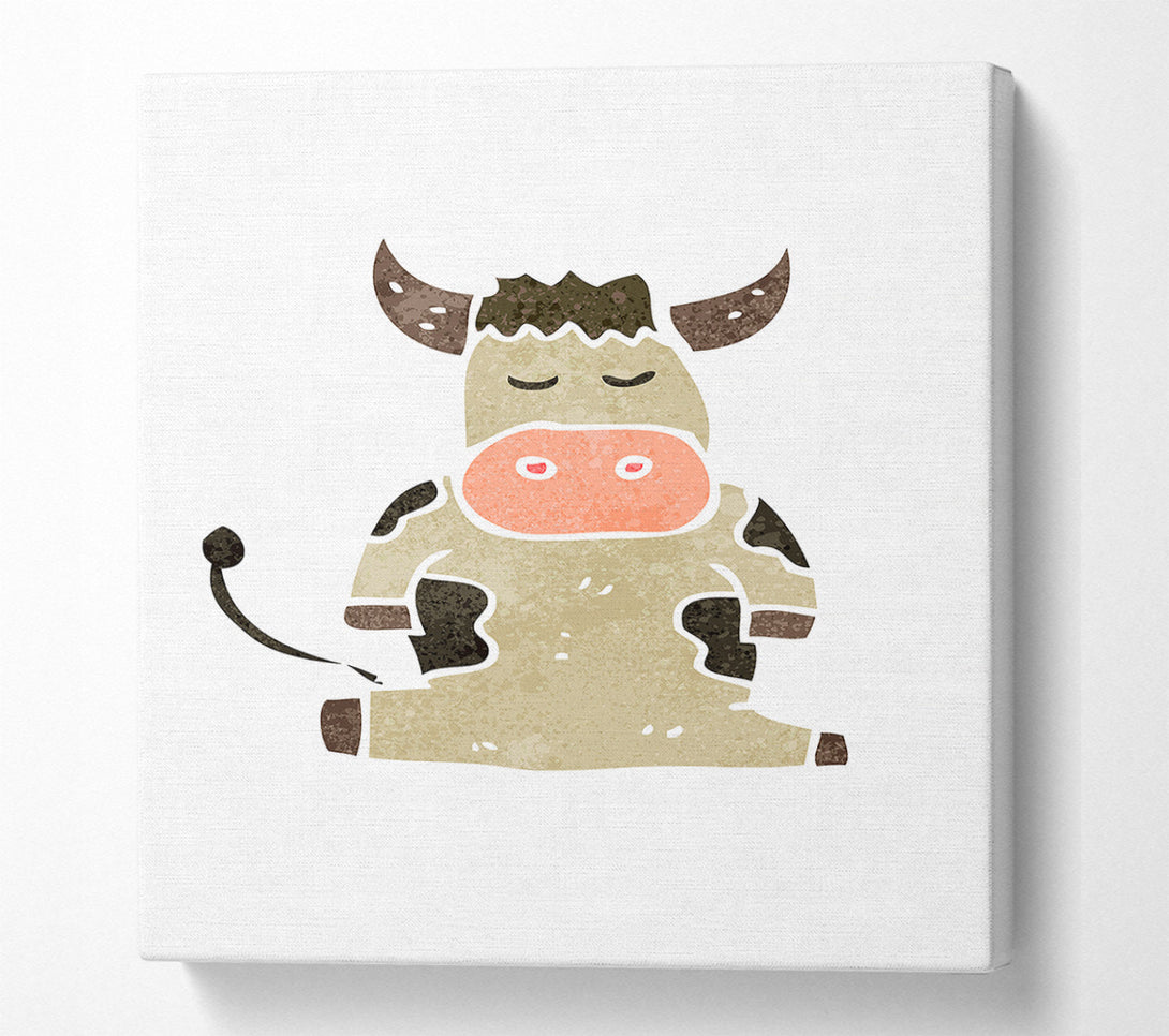  A Canvas Print of Sitting Cow Canvas Art
