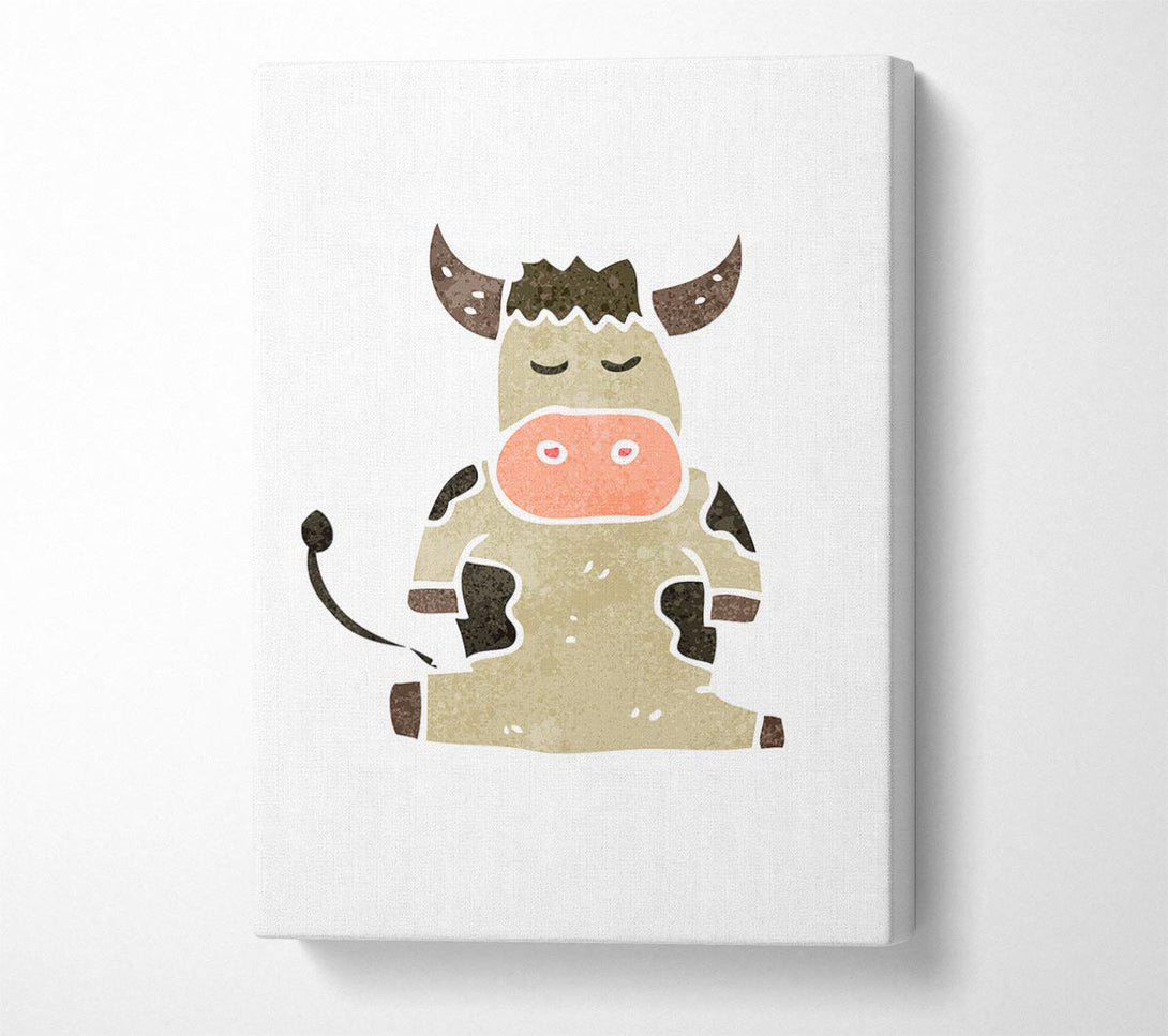  A Canvas Print of Sitting Cow Canvas Art