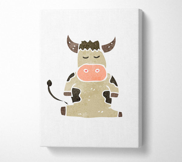  A Canvas Print of Sitting Cow Canvas Art