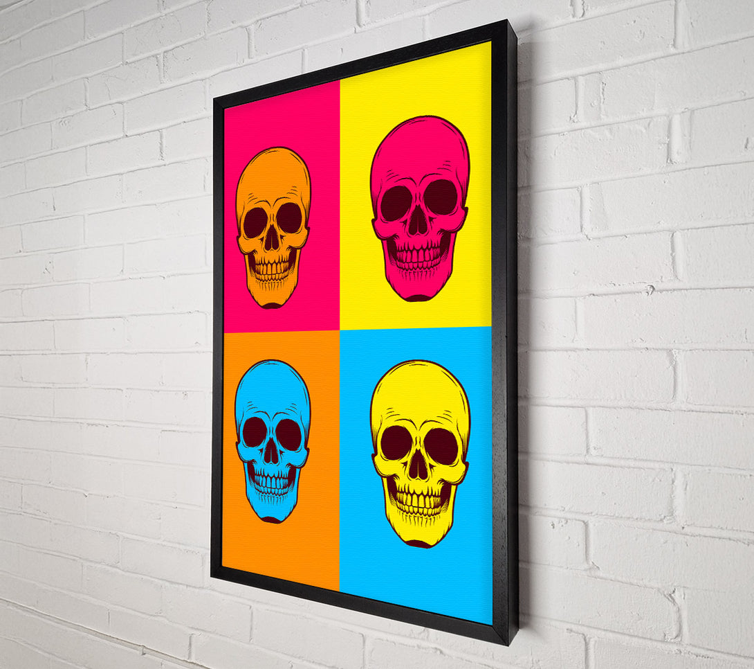  A Canvas Print of Funky Skulls Canvas Wall Art