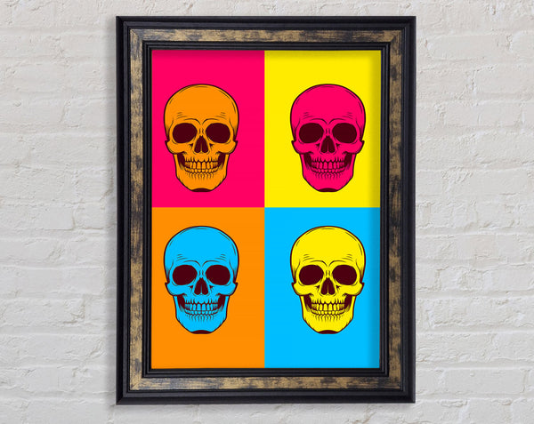 Funky Skulls Framed Print