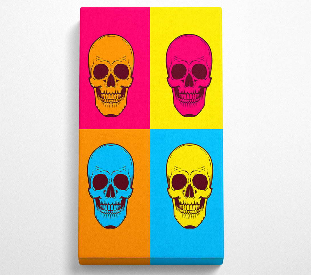  A Canvas Print of Funky Skulls Canvas Wall Art