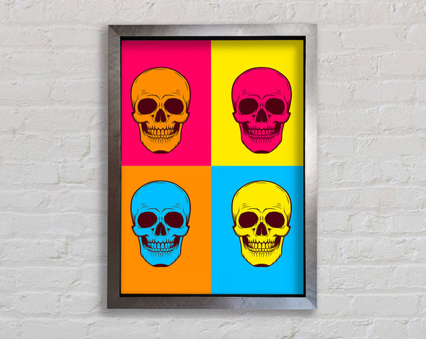 Funky Skulls Framed Print