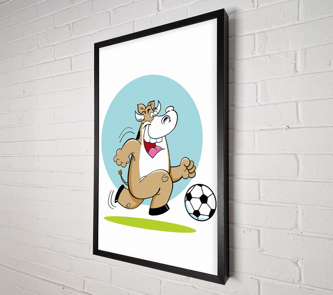  A Canvas Print of Football Bull Fun Canvas Wall Art