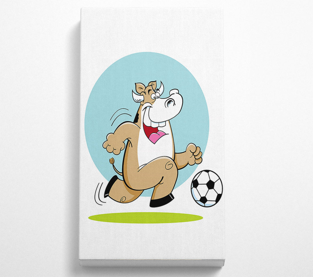  A Canvas Print of Football Bull Fun Canvas Wall Art