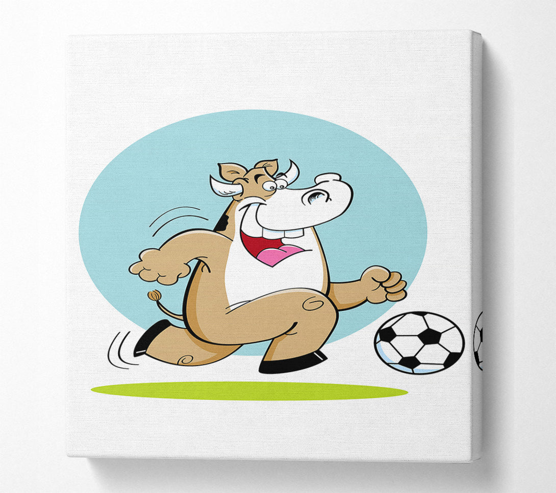 A Canvas Print of Football Bull Fun Canvas Wall Art