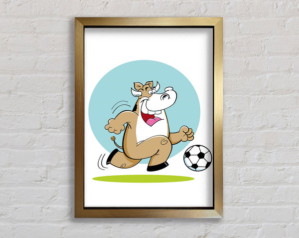 Football Bull Fun Framed Print
