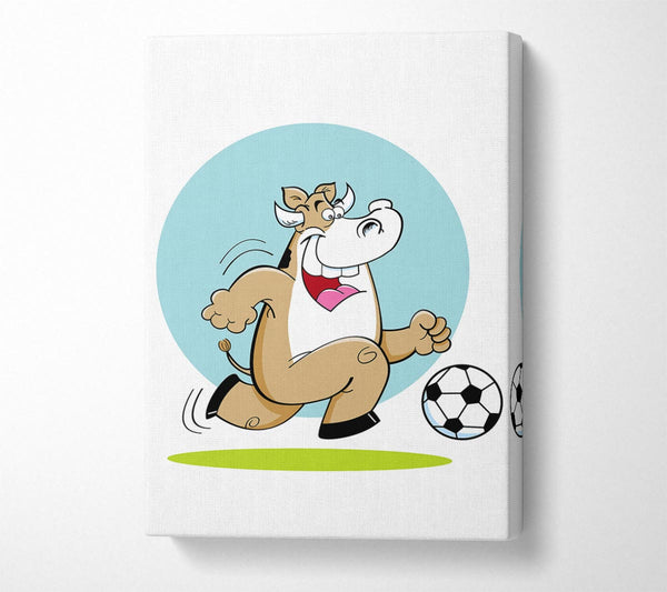  A Canvas Print of Football Bull Fun Canvas Wall Art
