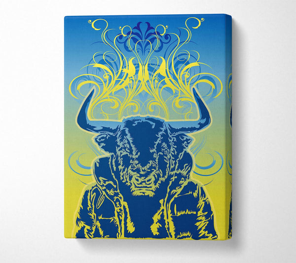  A Canvas Print of Cool Bull Canvas Print