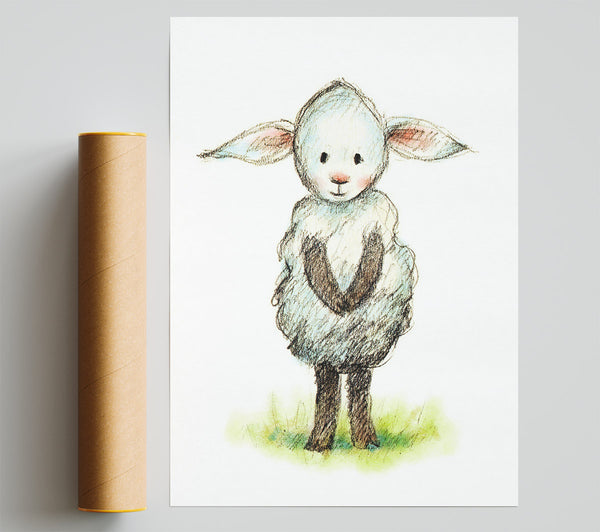 Shy Sheep Print