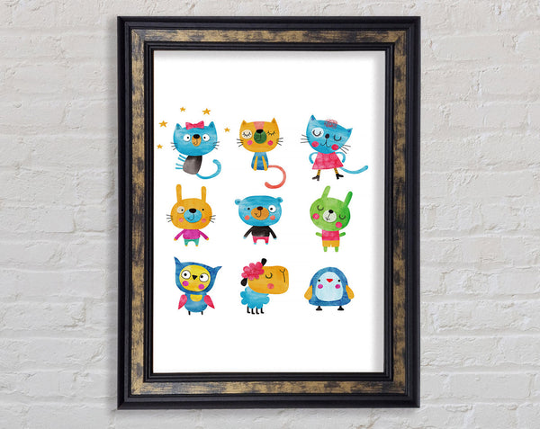 Funny Animals Framed Print