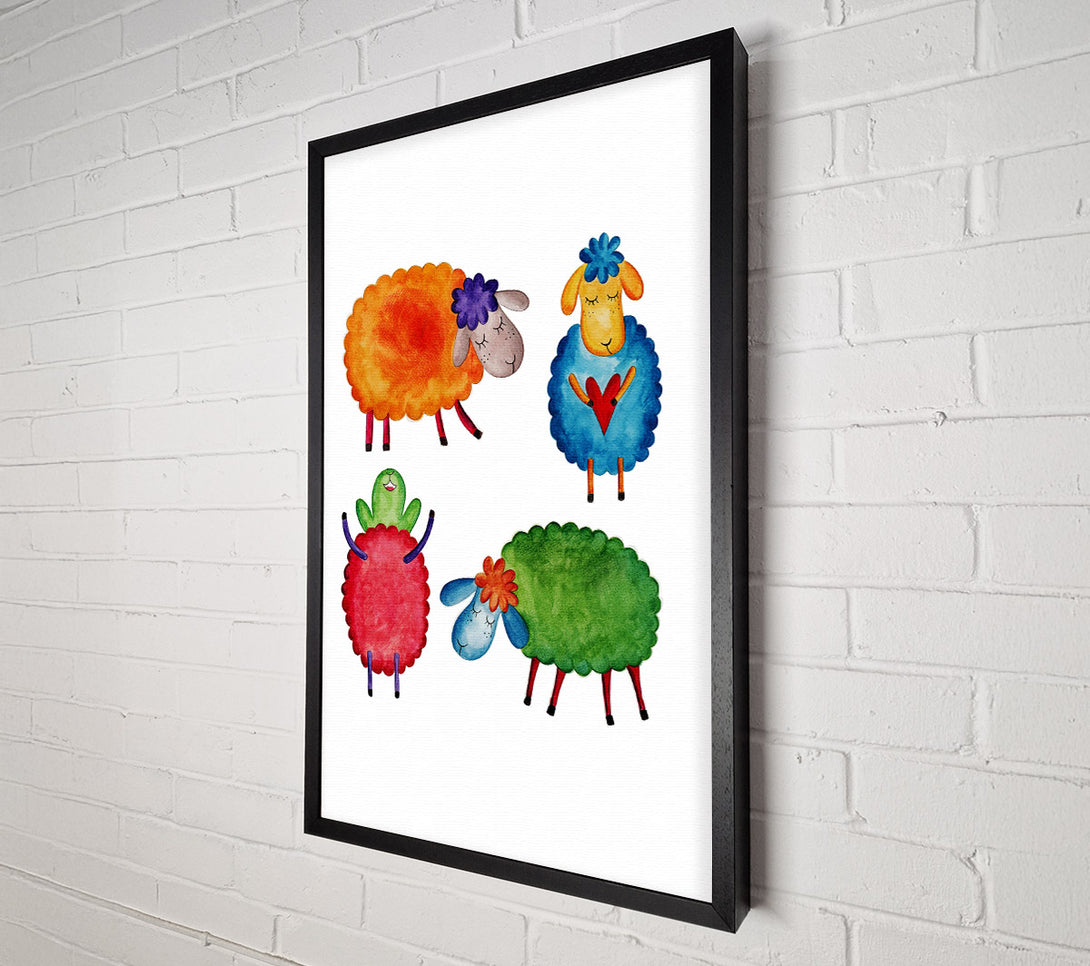  A Canvas Print of Colourful Sheep Canvas Print
