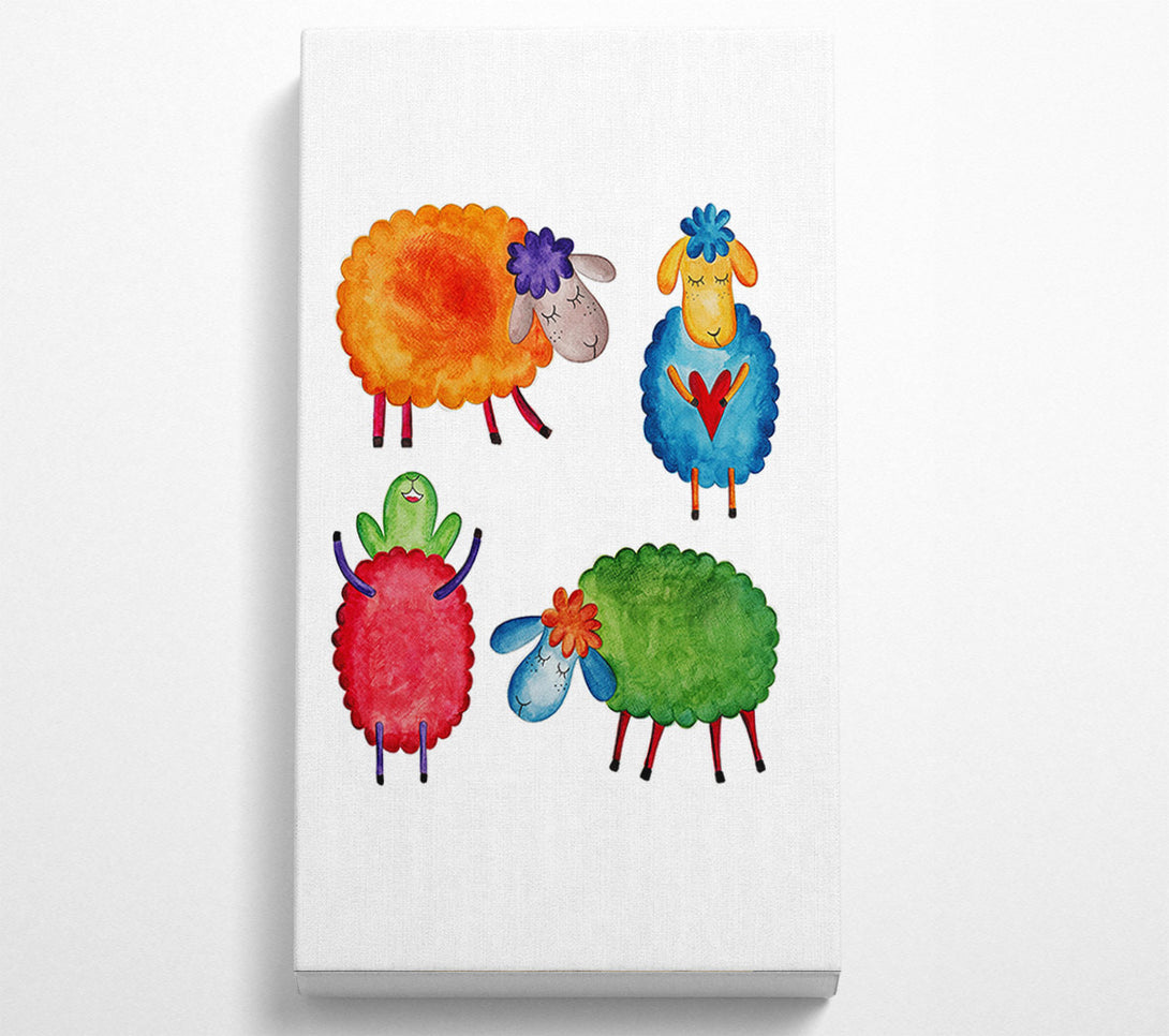  A Canvas Print of Colourful Sheep Canvas Print