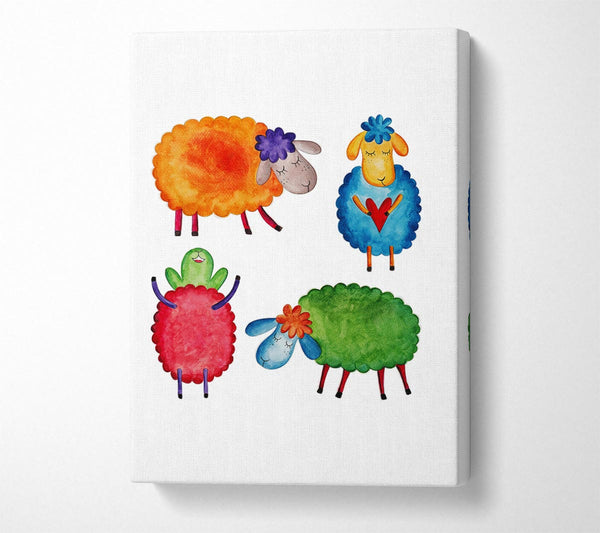  A Canvas Print of Colourful Sheep Canvas Print