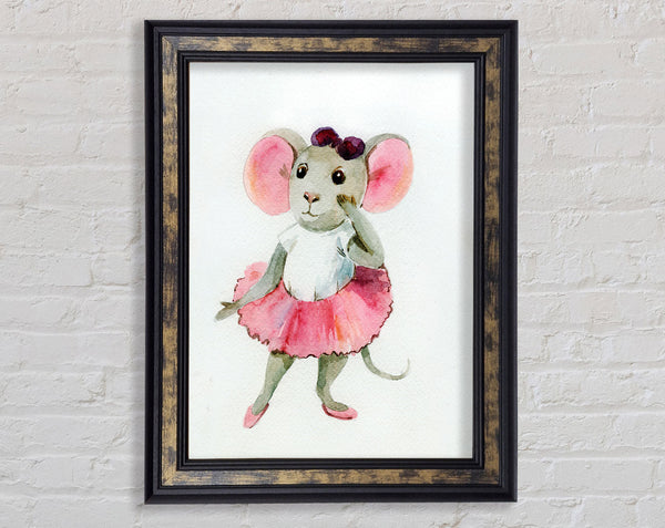 Ballerina Mouse 2 Framed Print