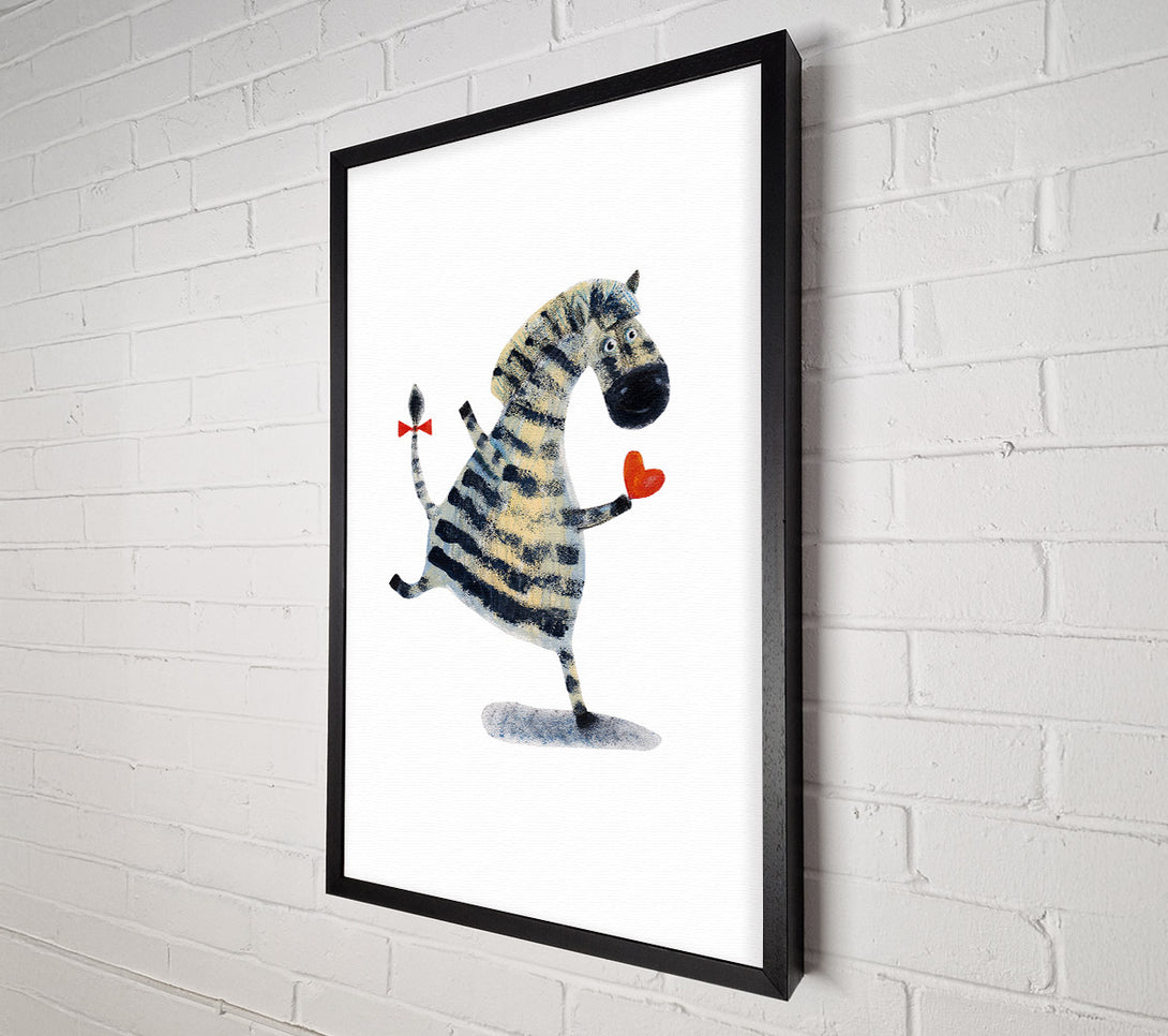  A Canvas Print of Dancing Zebra Love Canvas Wall Art
