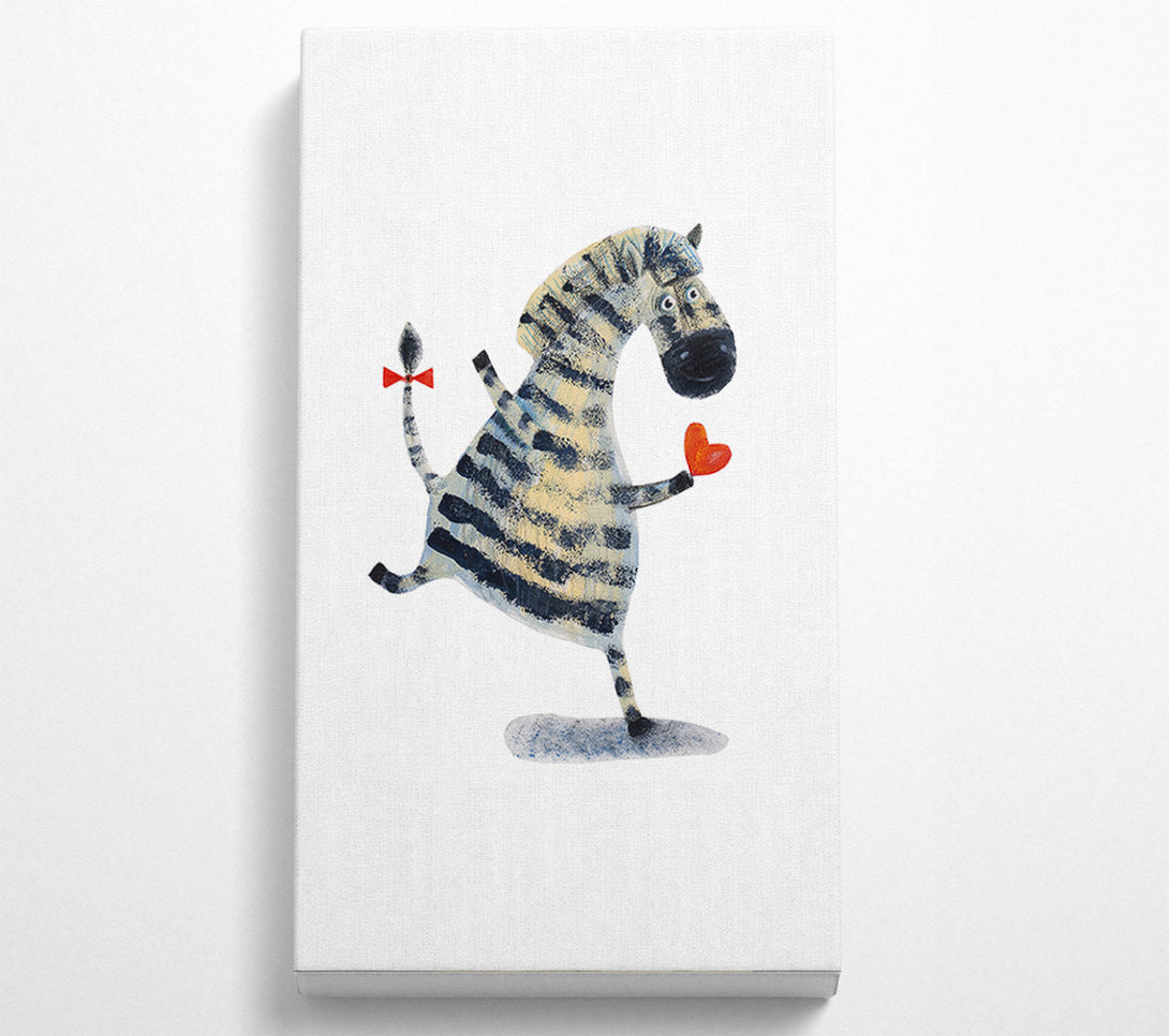  A Canvas Print of Dancing Zebra Love Canvas Wall Art