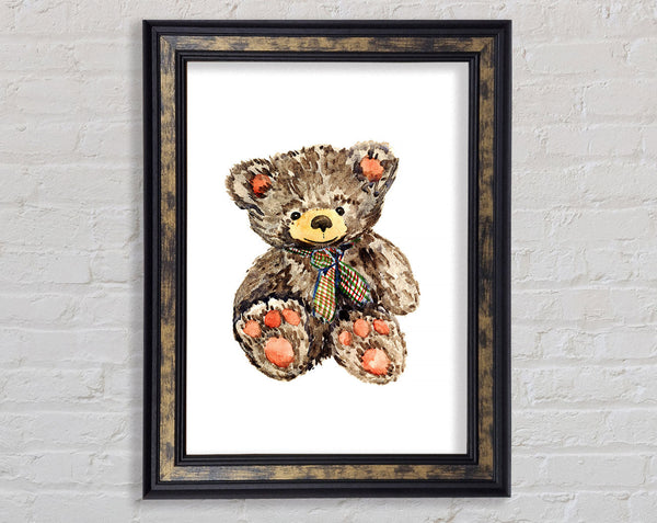 Teady Bear Tie Framed Print