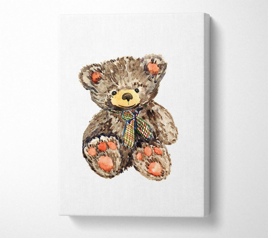  A Canvas Print of Teady Bear Tie Canvas Wall Art