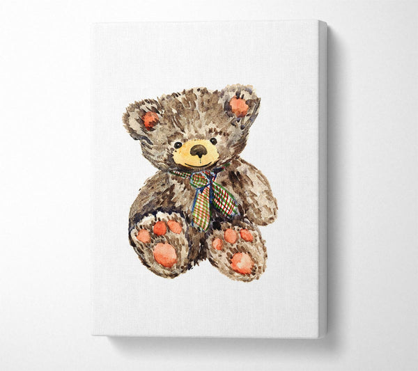  A Canvas Print of Teady Bear Tie Canvas Wall Art