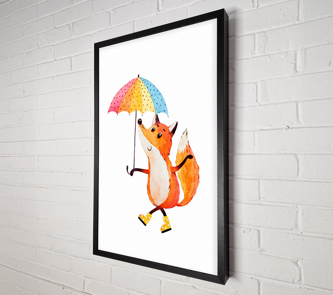  A Canvas Print of Foxy In The Rain Canvas Art