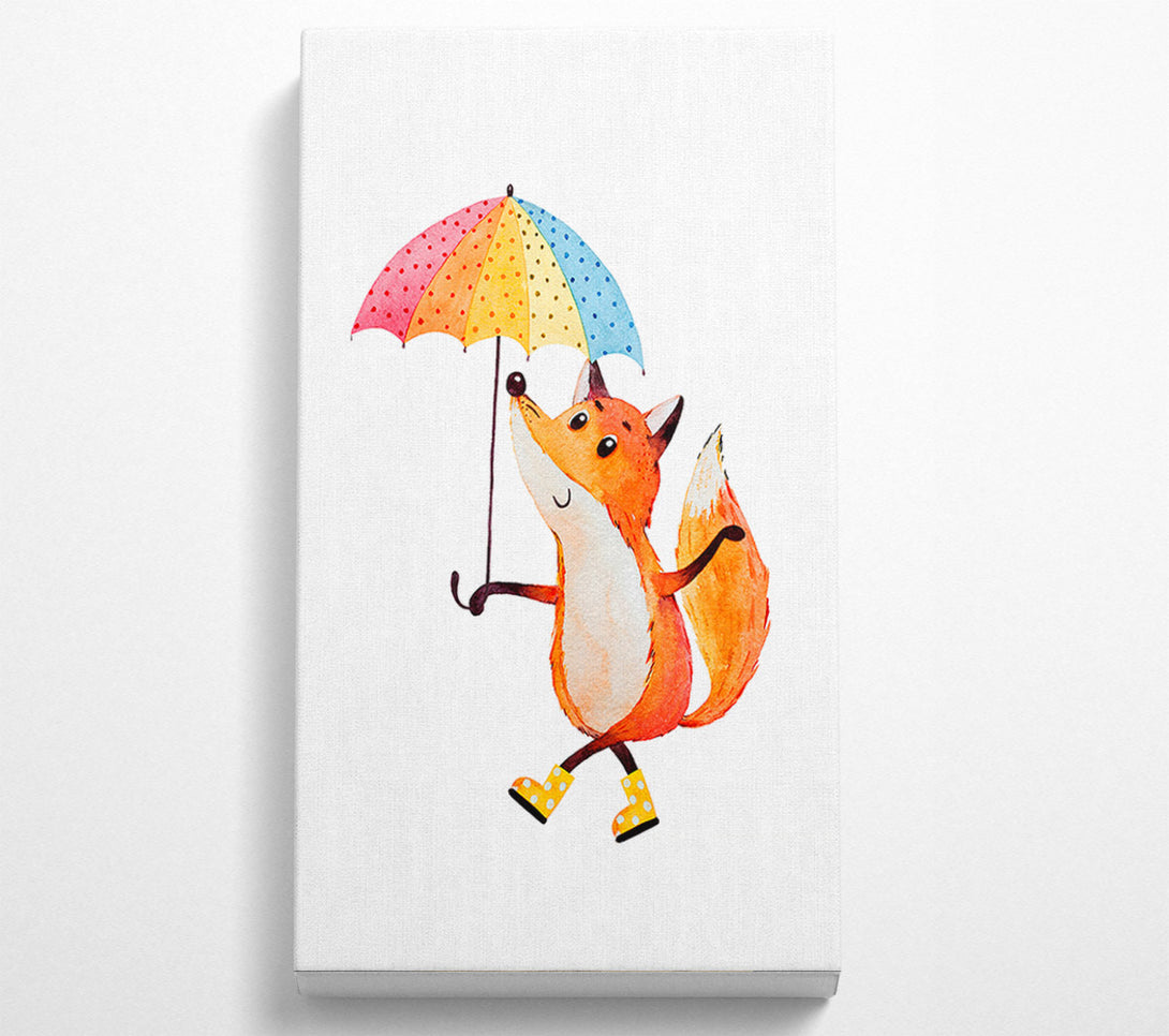  A Canvas Print of Foxy In The Rain Canvas Art
