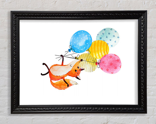 Fox Balloons Framed Print
