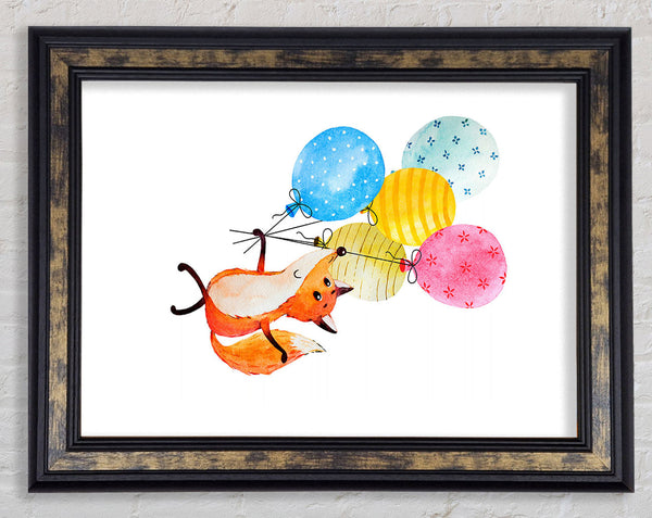 Fox Balloons Framed Print