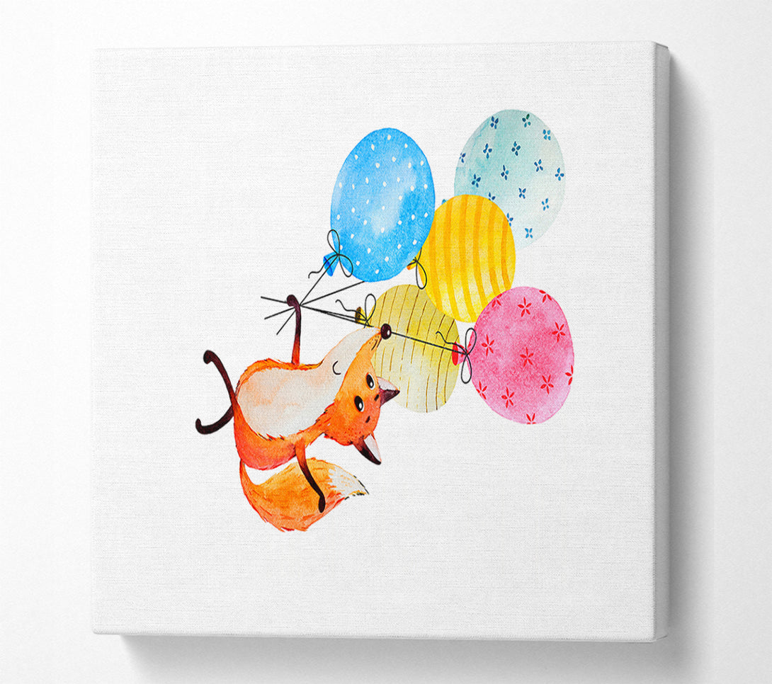  A Canvas Print of Fox Balloons Canvas Wall Art
