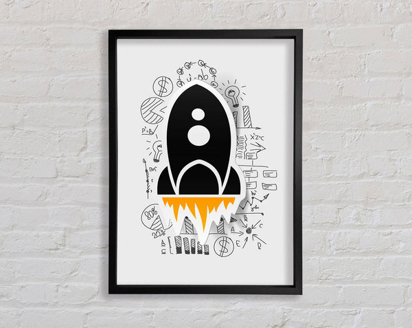 Rocket Blast 1 Framed Print