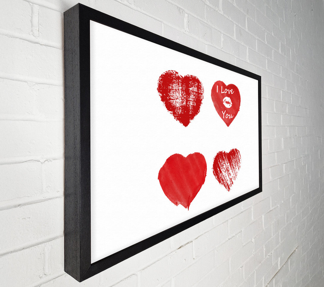  A Canvas Print of I Love You 1 Canvas Print
