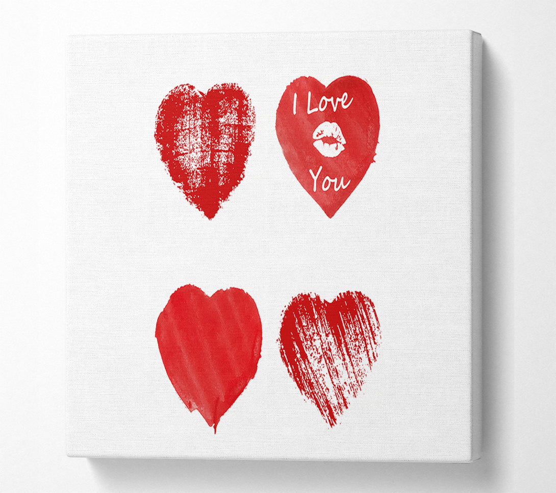  A Canvas Print of I Love You 1 Canvas Print