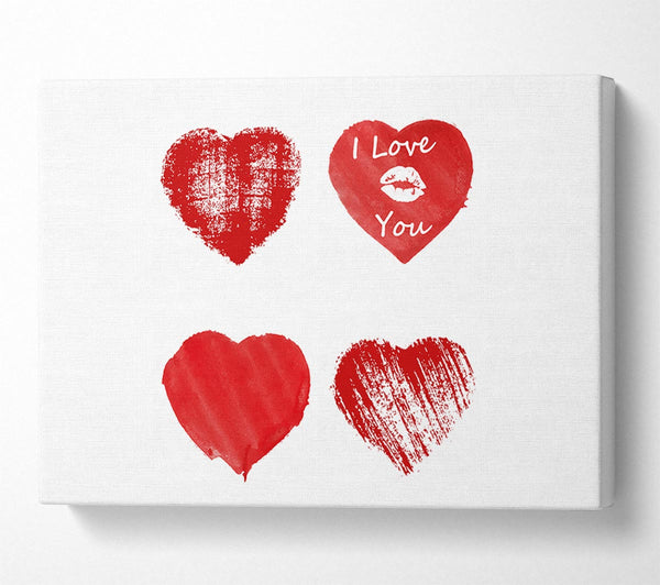  A Canvas Print of I Love You 1 Canvas Print