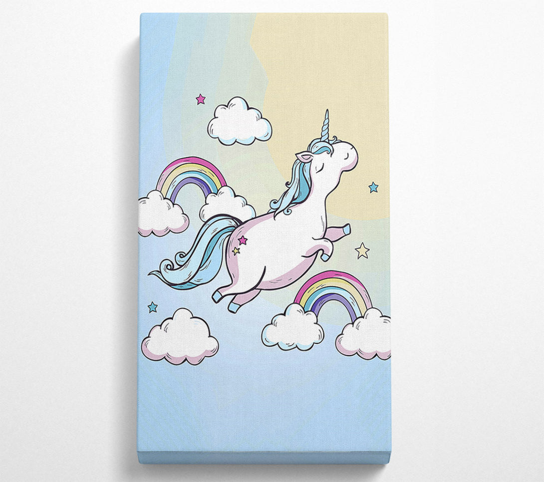 A Canvas Print of Flying Unicorn Rainbows Canvas Art
