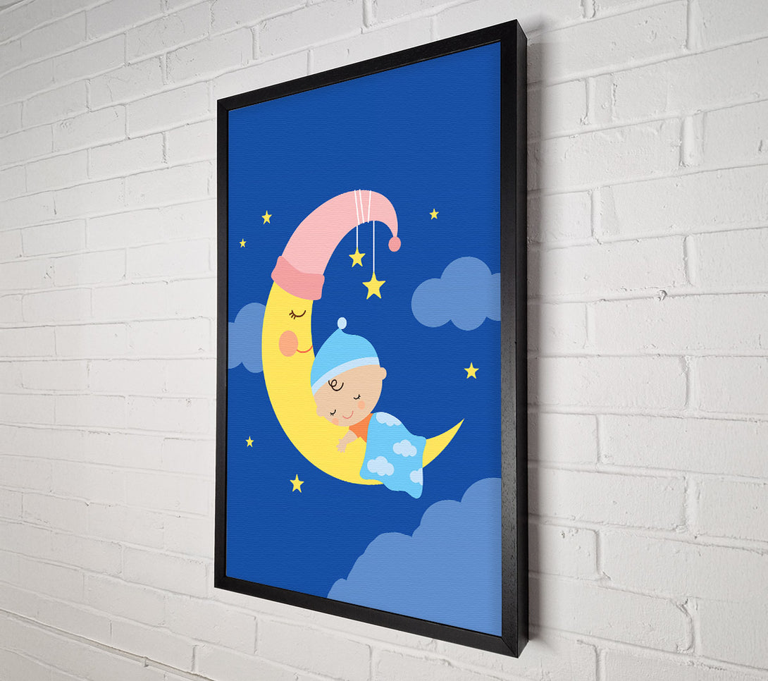  A Canvas Print of Snuggled To The Moon Canvas Art