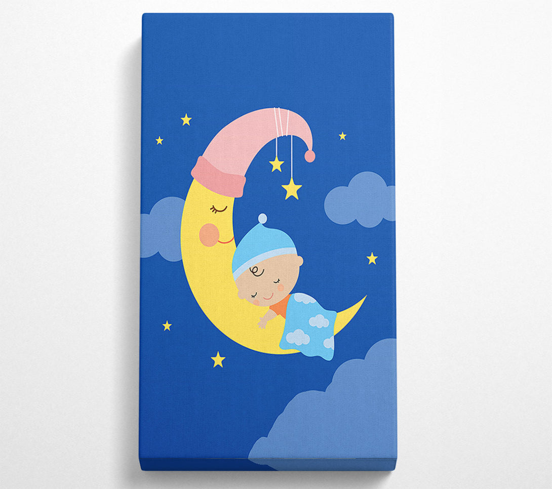  A Canvas Print of Snuggled To The Moon Canvas Art