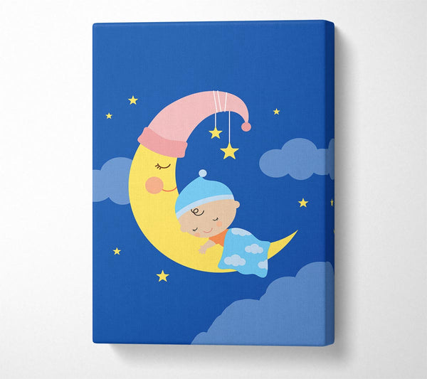  A Canvas Print of Snuggled To The Moon Canvas Art
