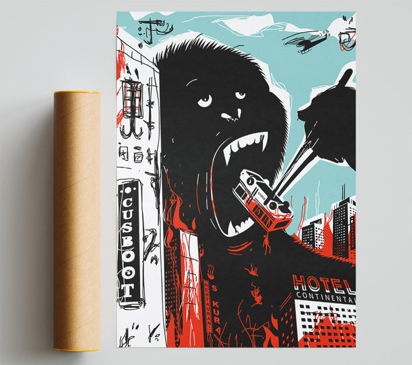 King Kong Chop Sticks Giclee Print