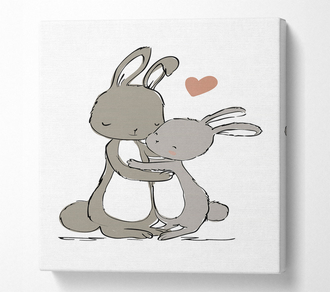  A Canvas Print of Bunny Love Canvas Wall Art