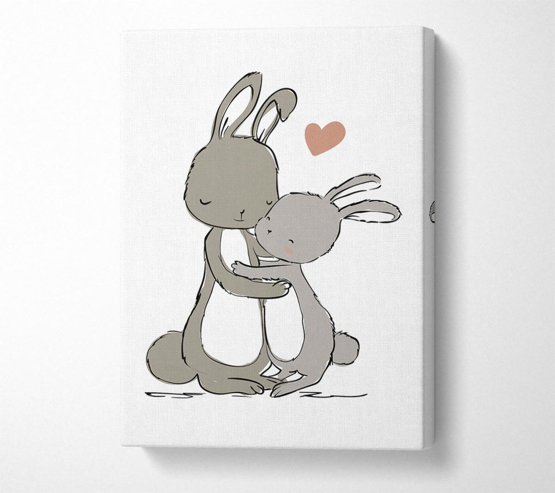  A Canvas Print of Bunny Love Canvas Wall Art