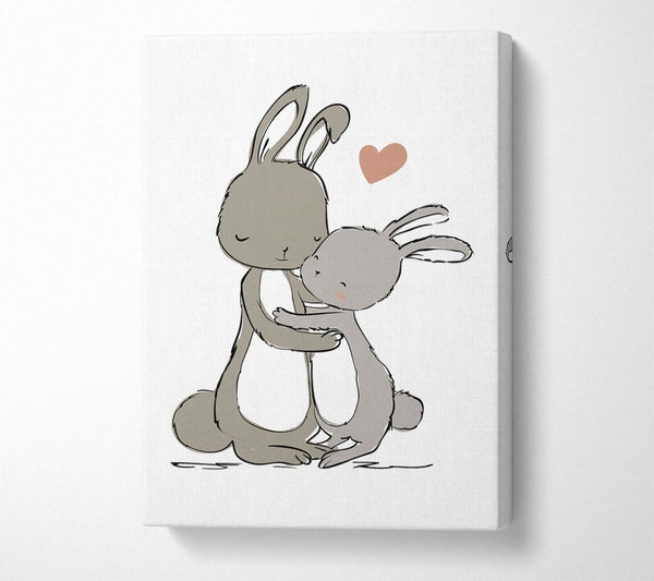 A Canvas Print of Bunny Love Canvas Wall Art