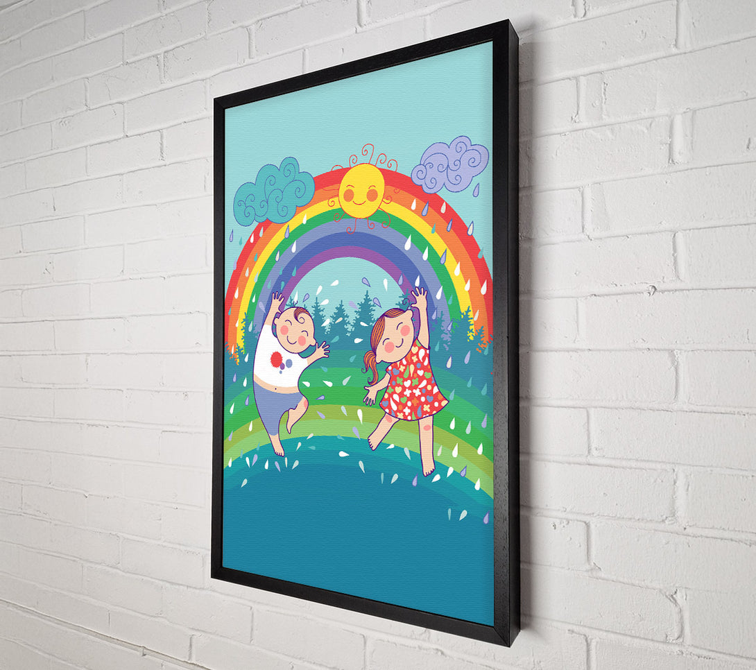  A Canvas Print of Rainbow Kids Canvas Wall Art