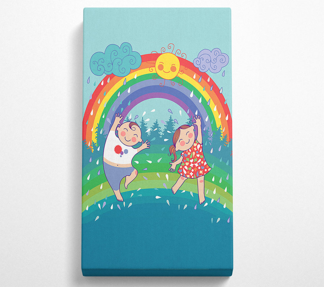 A Canvas Print of Rainbow Kids Canvas Wall Art