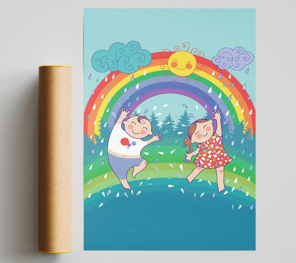 Rainbow Kids Poster